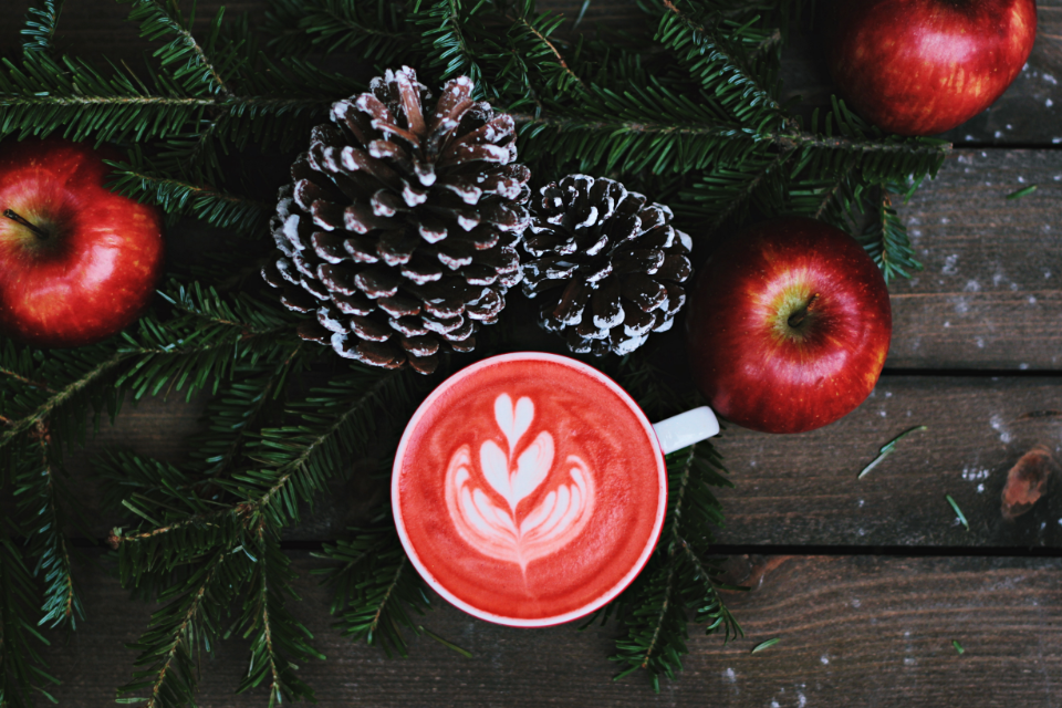 christmas latte art