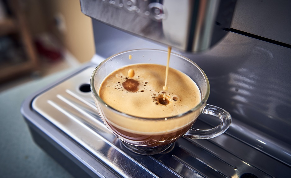 coffee under a coffee machine