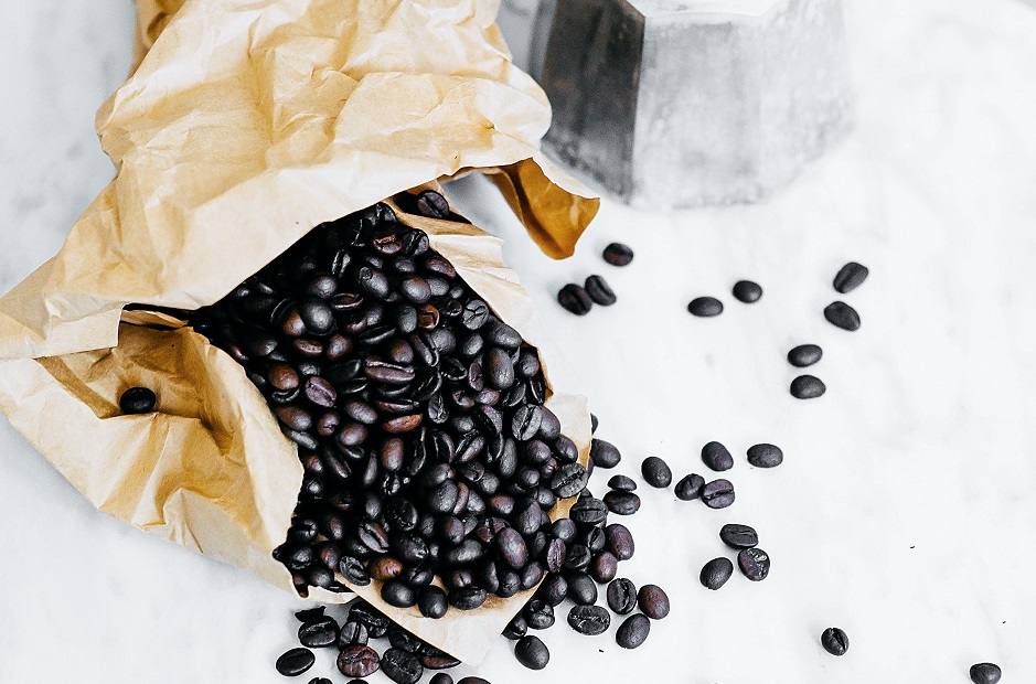 Coffee subscription bag filled with coffee beans